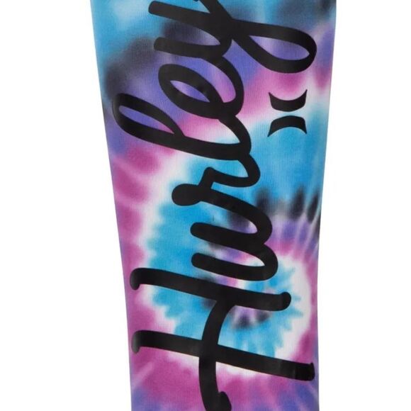 NWT Hurley Ruffled Long Sleeve T-Shirt & Tie-Dye Leggings Set - Picture 2 of 4